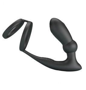 PRETTY LOVE - Emoni Vibrating Penis Sleeve Ring (Chargeable - Black)